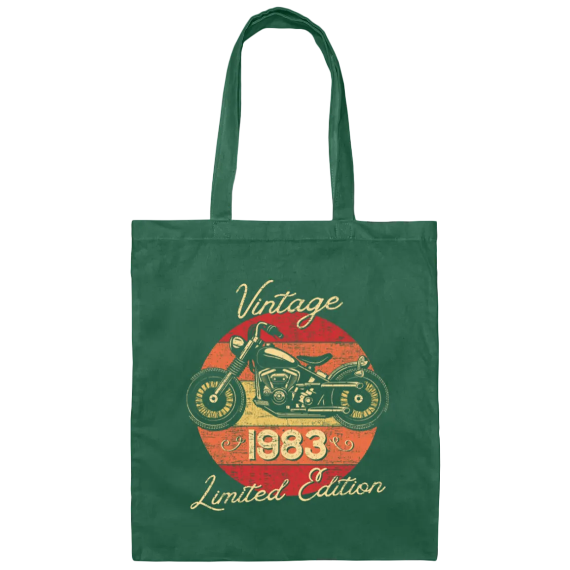 1983 Birthday Gift, Vintage Style, Motorbike Lover, Limited Edition Canvas Tote Bag