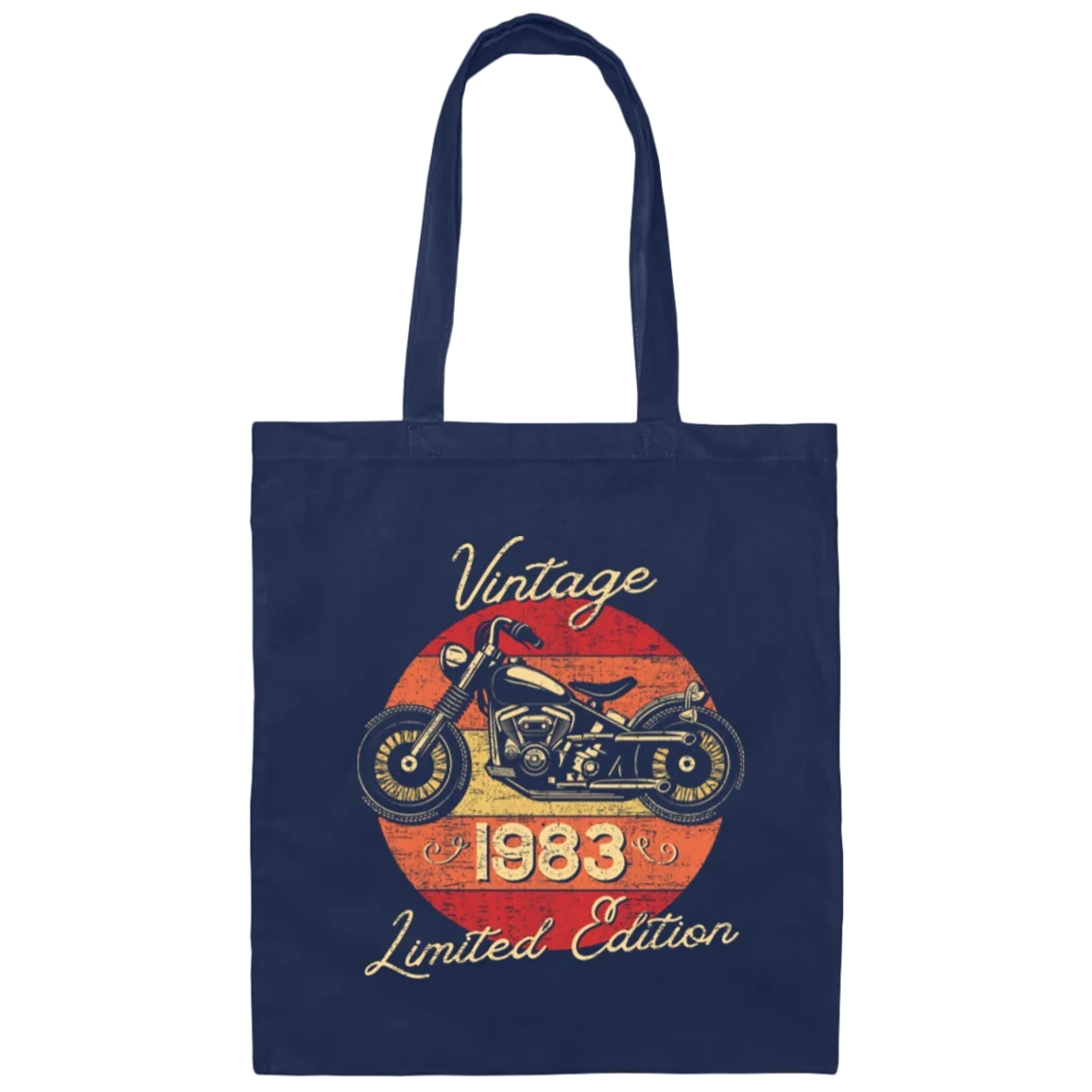 1983 Birthday Gift, Vintage Style, Motorbike Lover, Limited Edition Canvas Tote Bag