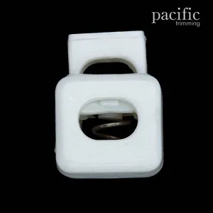 8mm Plastic White Cord Lock : 170853WH