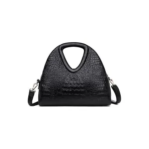 AlliLux Exotic Alligator Texture Large Shoulderbag