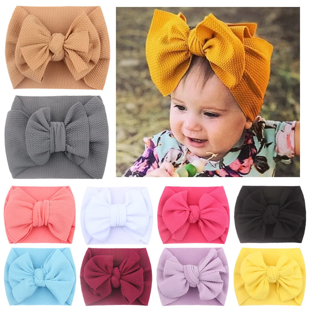 Babymoon Kids Girls Textured Bow Hairband | Baby Headband | Hair Accessories