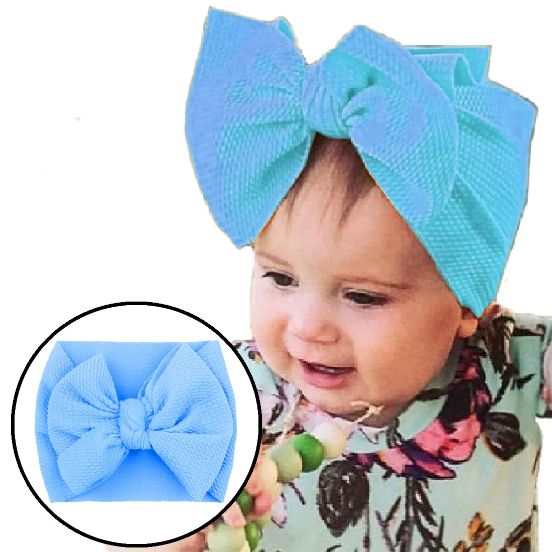 Babymoon Kids Girls Textured Bow Hairband | Baby Headband | Hair Accessories