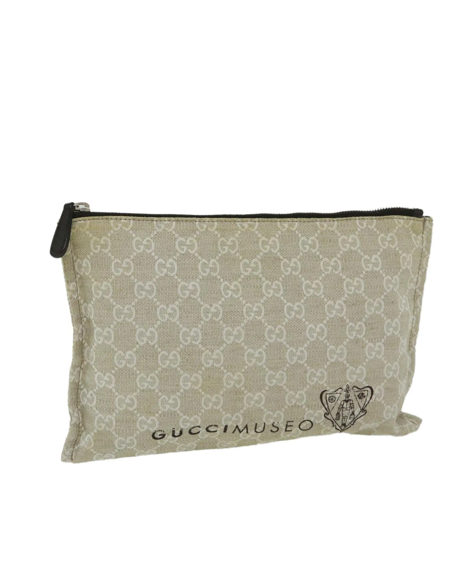 Canvas Pouch with GG Pattern