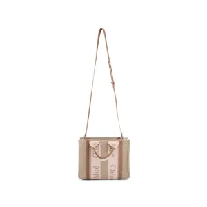 Chloe Small Woody Tote Bag in Blushy Beige