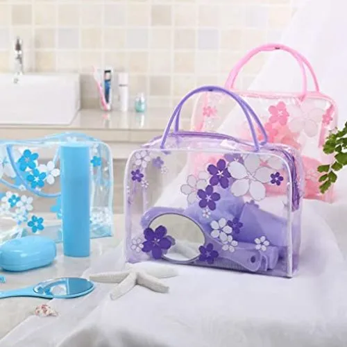 Clear Makeup Bag - Floral