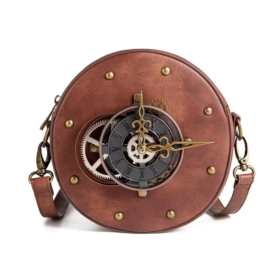 Exotic Round Leather Statement Bag