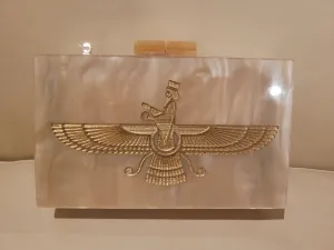 Farvahar Etched Clutch