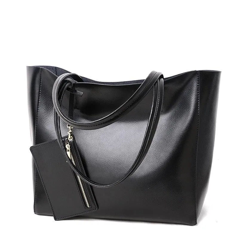 Fashion Leather Large Capacity Handbag For Lady