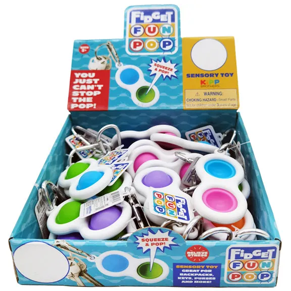 Fidget Pop Key Chain - 24 Pieces Per Retail Ready Display 23028