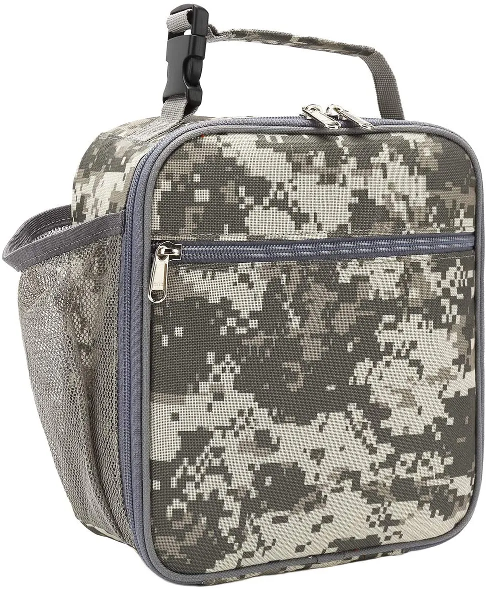 FlowFly Lunch box Insulated Lunch Bag Adult Lunchbox Reusable Cooler Tough & Spacious Tote Bag Designed for Men,Adults,Women,Kids,Digital Camo