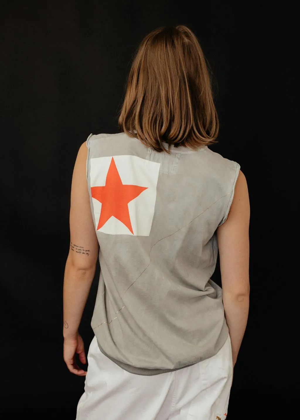 FREECITY Golden Sign/Star Biggy Tank in Chalk