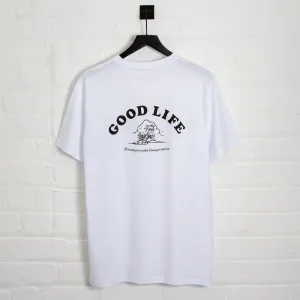 Good Life Black Print - Tshirt - White