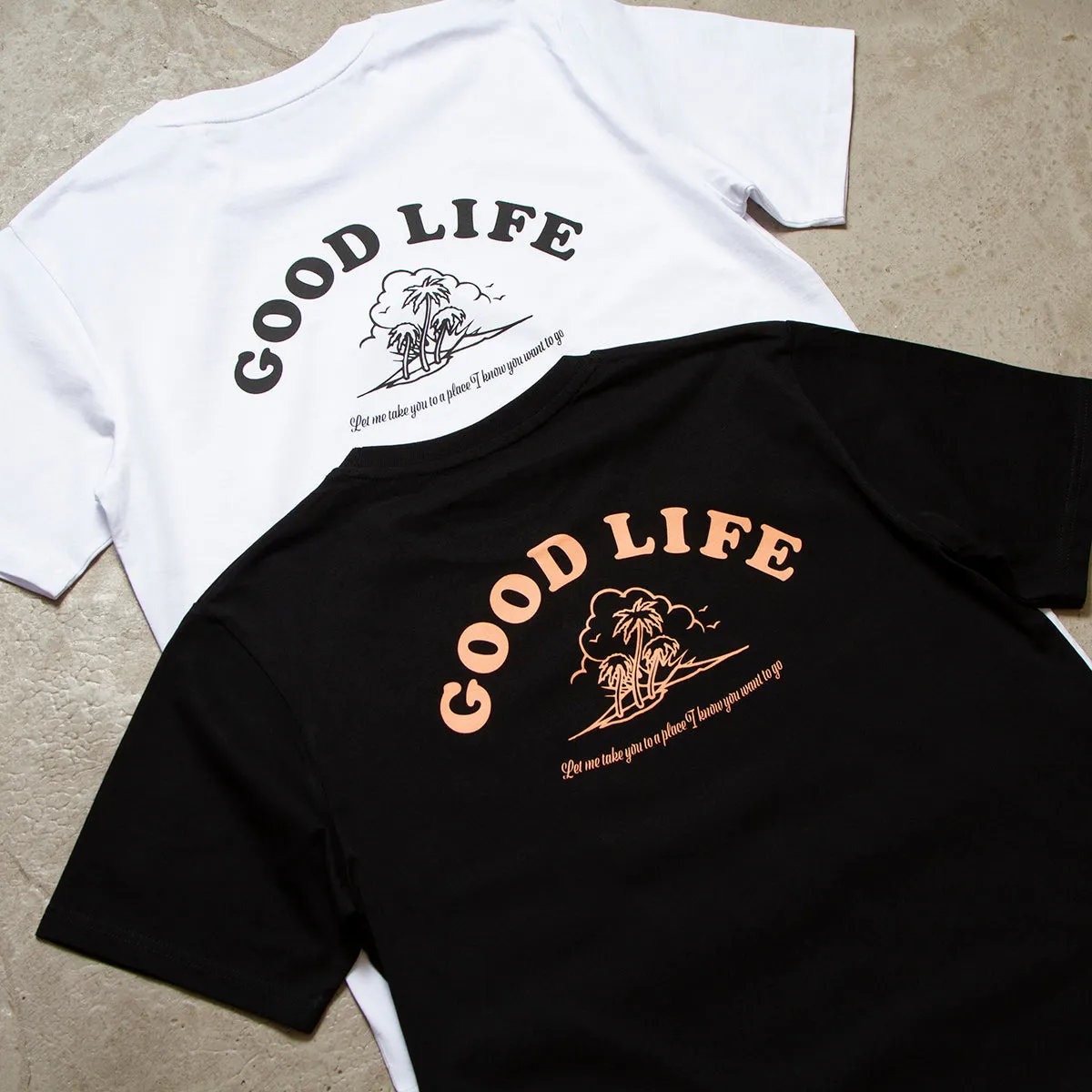 Good Life Black Print - Tshirt - White