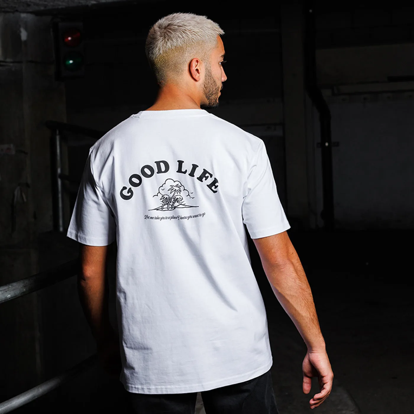 Good Life Black Print - Tshirt - White