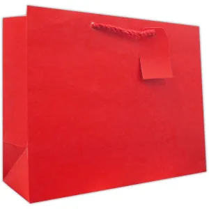 Heavyweight Solid Color Large Gift Bags, Matte Red