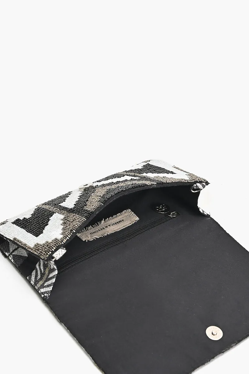 Ikat Noir Elegance Clutch