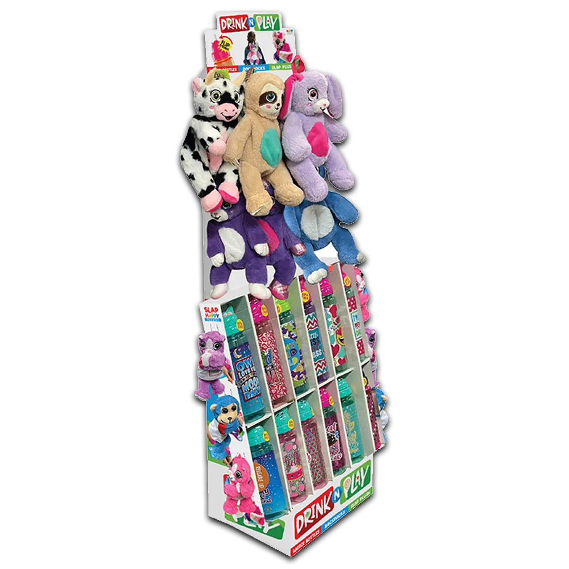 Kids Cup and Plush Assortment Floor Display - 24 Pieces Per Retail Ready Floor Display 88496