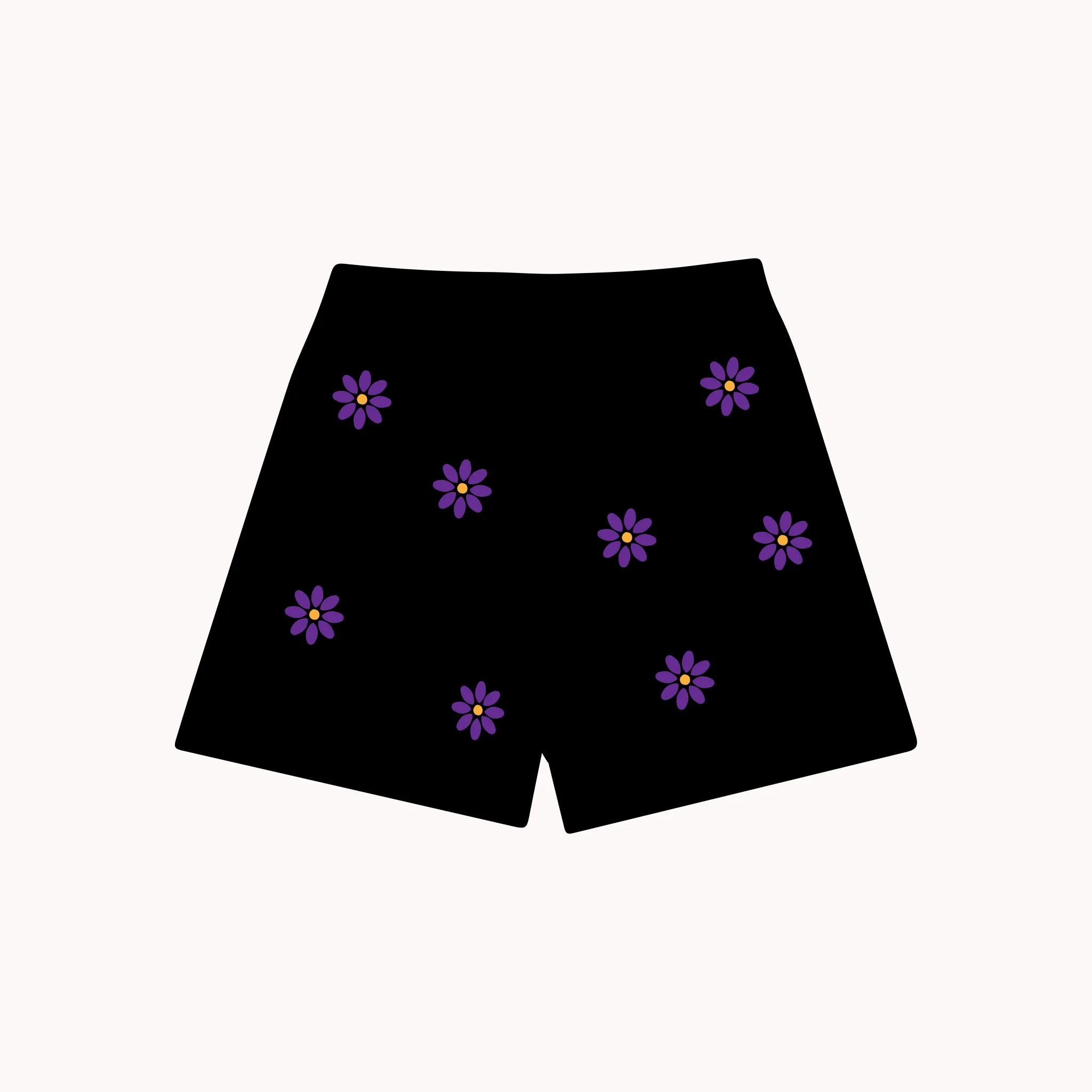 LA Flower Market Mesh Shorts - Black Mamba