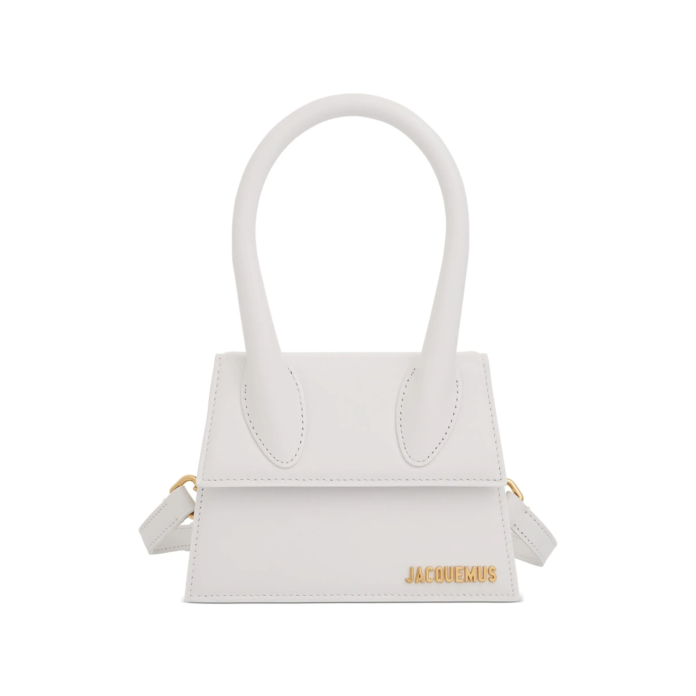 Le Chiquito Moyen Leather Bag in White