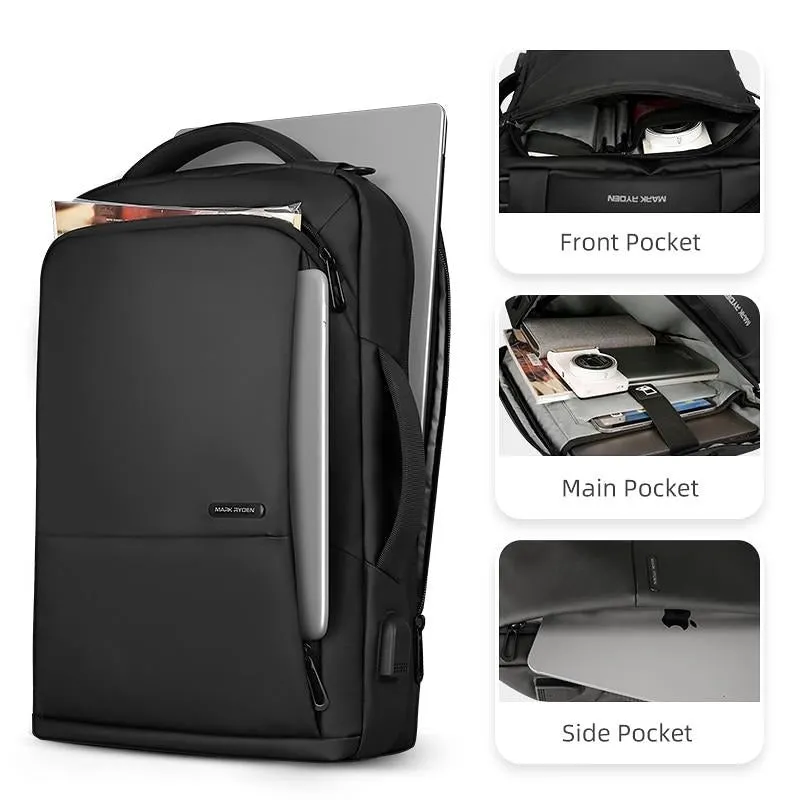 Mark Ryden Large Capacity USB Charging 15.6 Inch Laptop Backpack