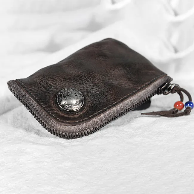 Mens Small Coin Card Holder Car Key Wallet