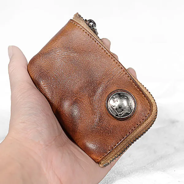 Mens Small Coin Card Holder Car Key Wallet