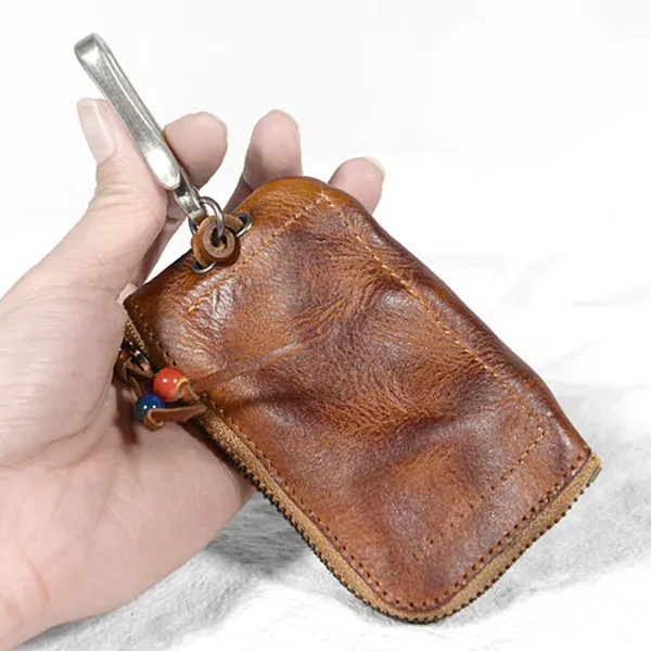 Mens Small Coin Card Holder Car Key Wallet