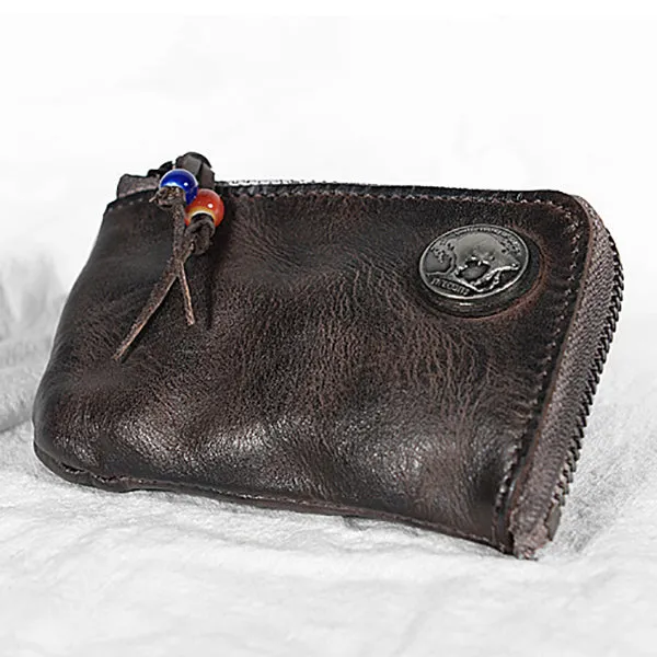 Mens Small Coin Card Holder Car Key Wallet