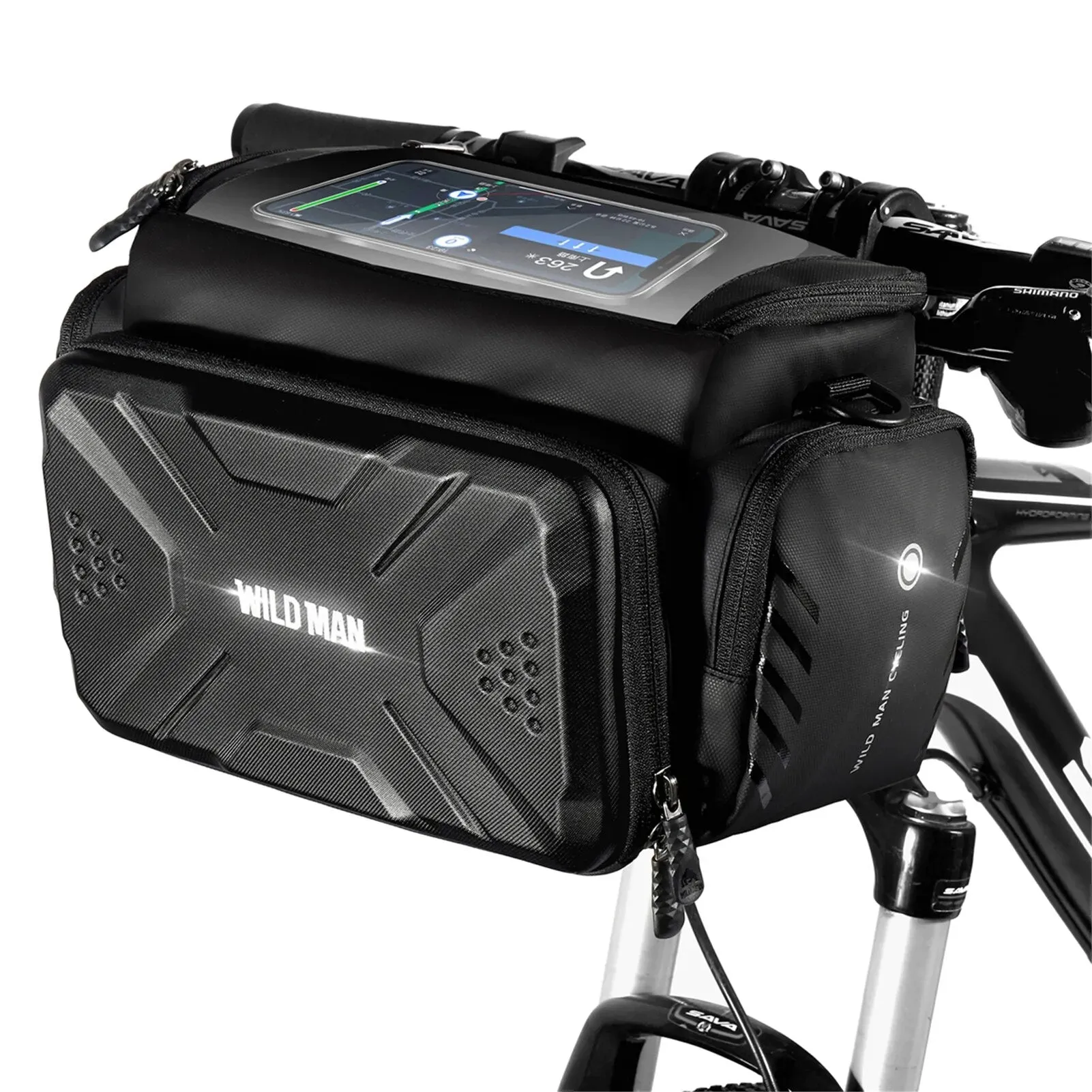 Professional Title: "Insulated Front Bag for Cycling Bicycles - MTB Bike Phone Holder with Handlebar Bags, Basket Pannier Bag, and Strip - Premium Bike Cycling Accessories"