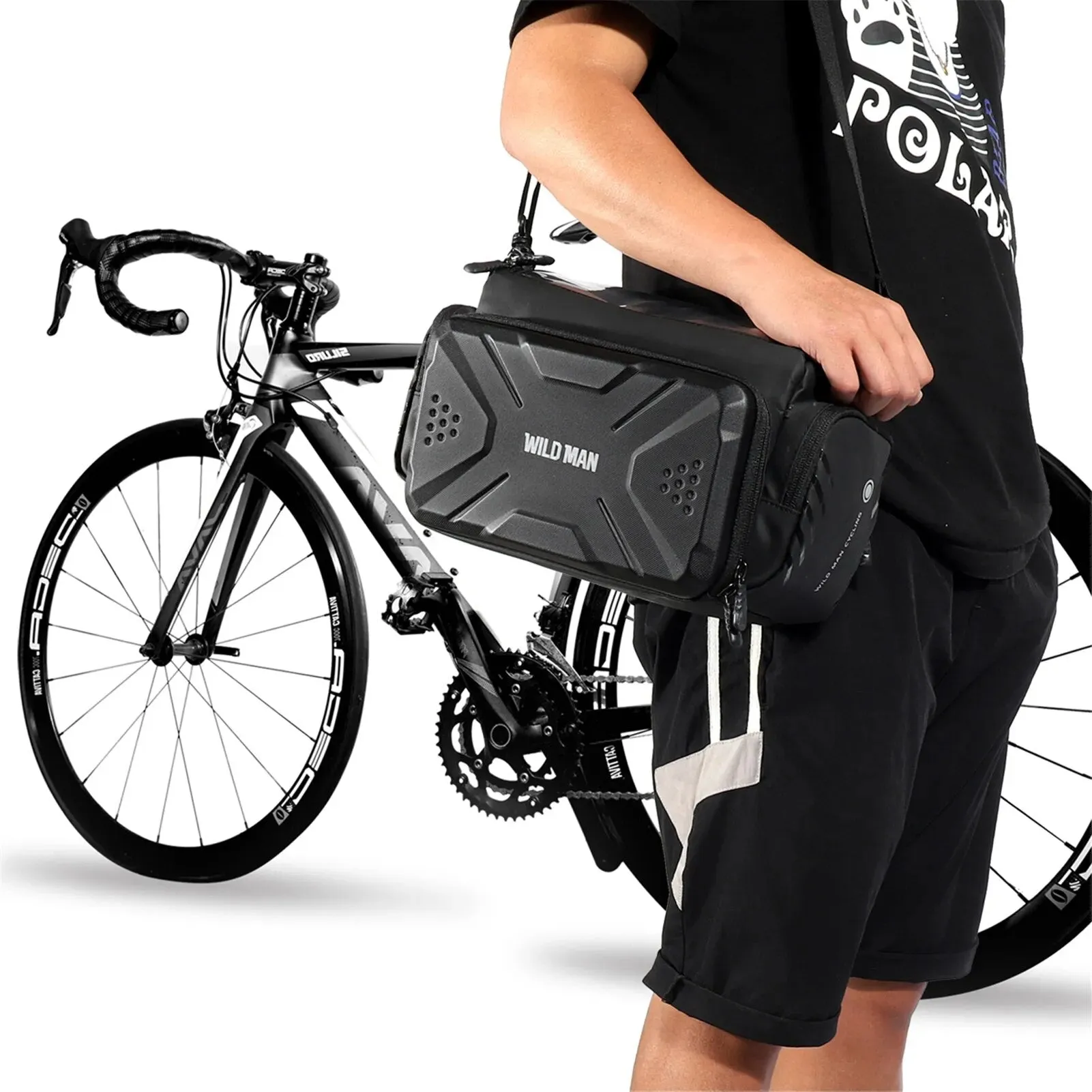 Professional Title: "Insulated Front Bag for Cycling Bicycles - MTB Bike Phone Holder with Handlebar Bags, Basket Pannier Bag, and Strip - Premium Bike Cycling Accessories"