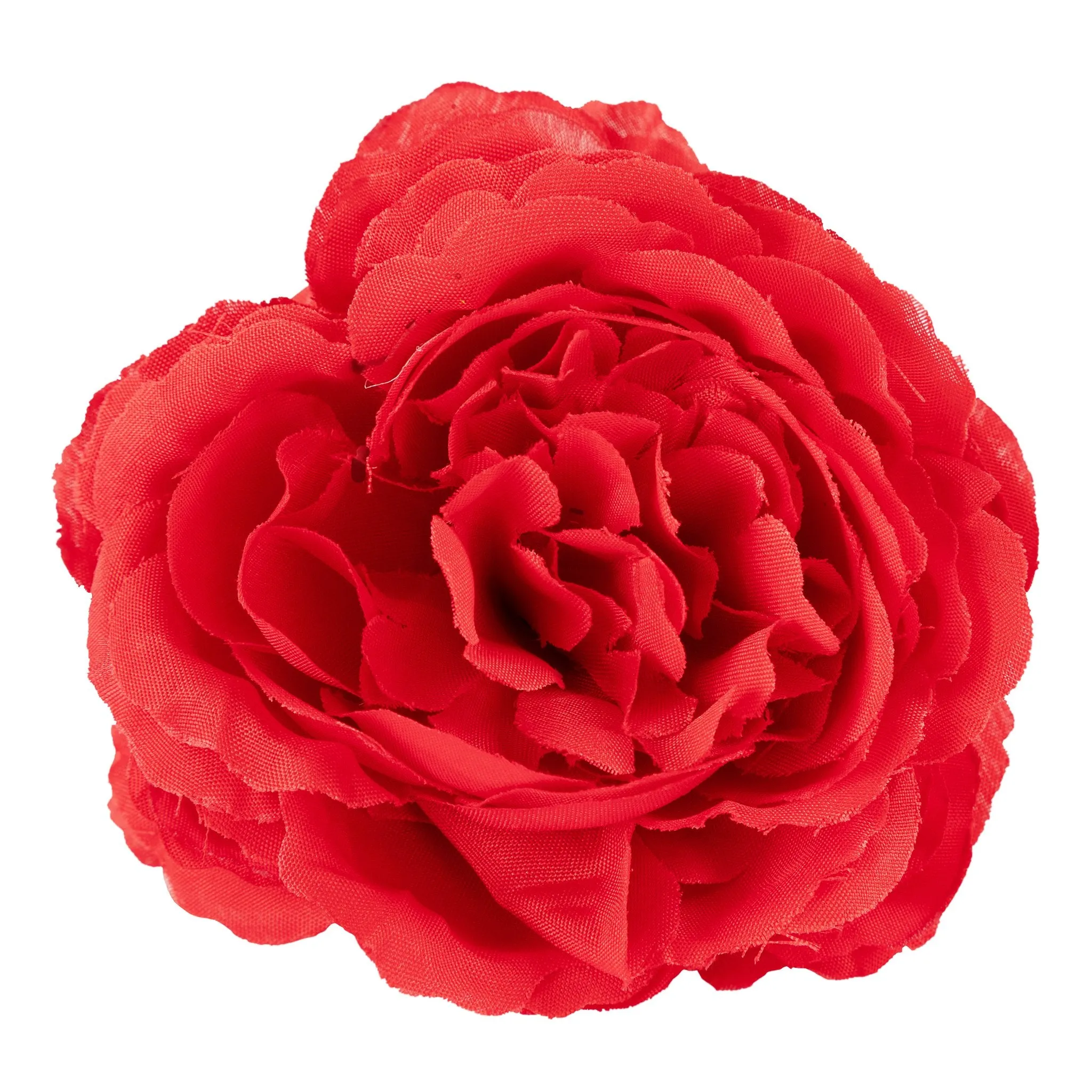 Silk Peony Flower Napkin Ring Holder (10 Count) - Red