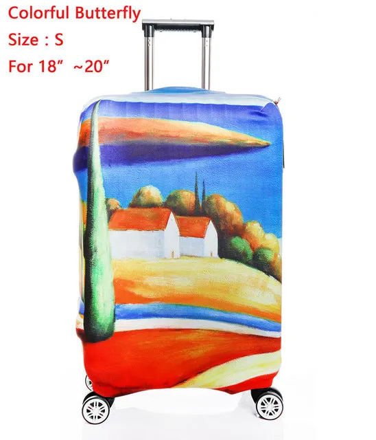 SINOKAL Travel Luggage Suitcase Protector Cover Dustproof 20" 24" 26" 30" Luggage Covers Apply to 18"~32" Traveling Cases