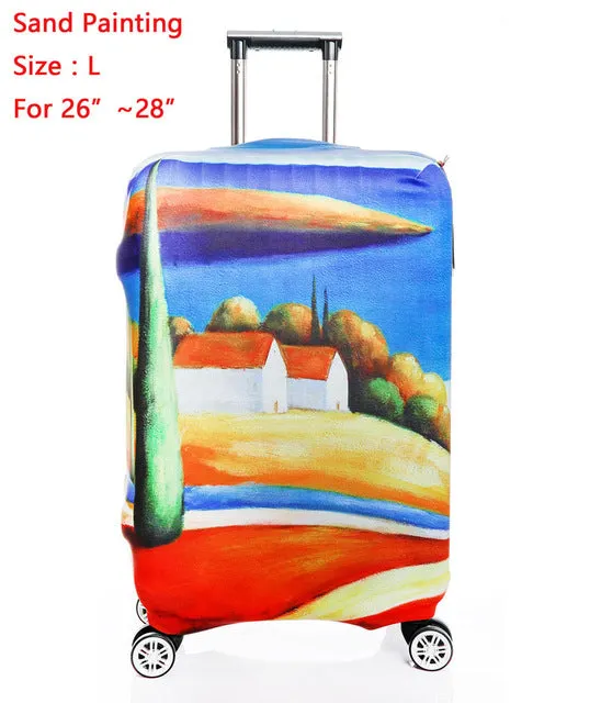 SINOKAL Travel Luggage Suitcase Protector Cover Dustproof 20" 24" 26" 30" Luggage Covers Apply to 18"~32" Traveling Cases