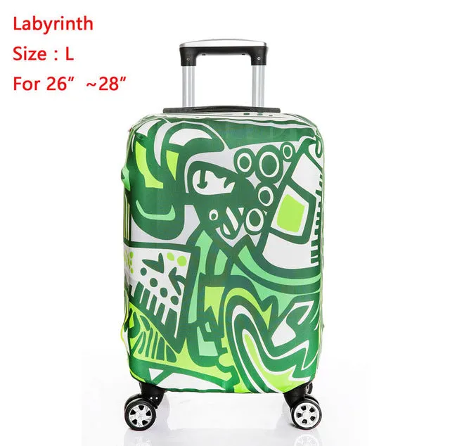 SINOKAL Travel Luggage Suitcase Protector Cover Dustproof 20" 24" 26" 30" Luggage Covers Apply to 18"~32" Traveling Cases