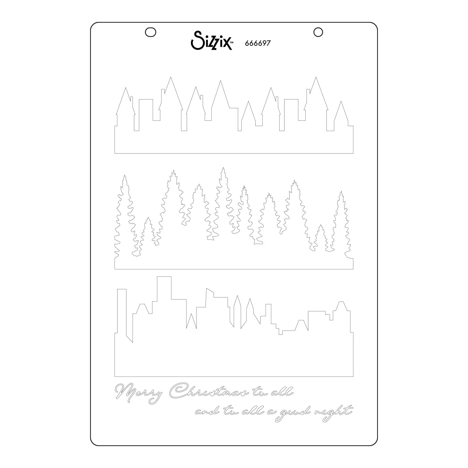 Sizzix A5 Stencil 1PK - Cosmopolitan, The View #2 by Stacey Park