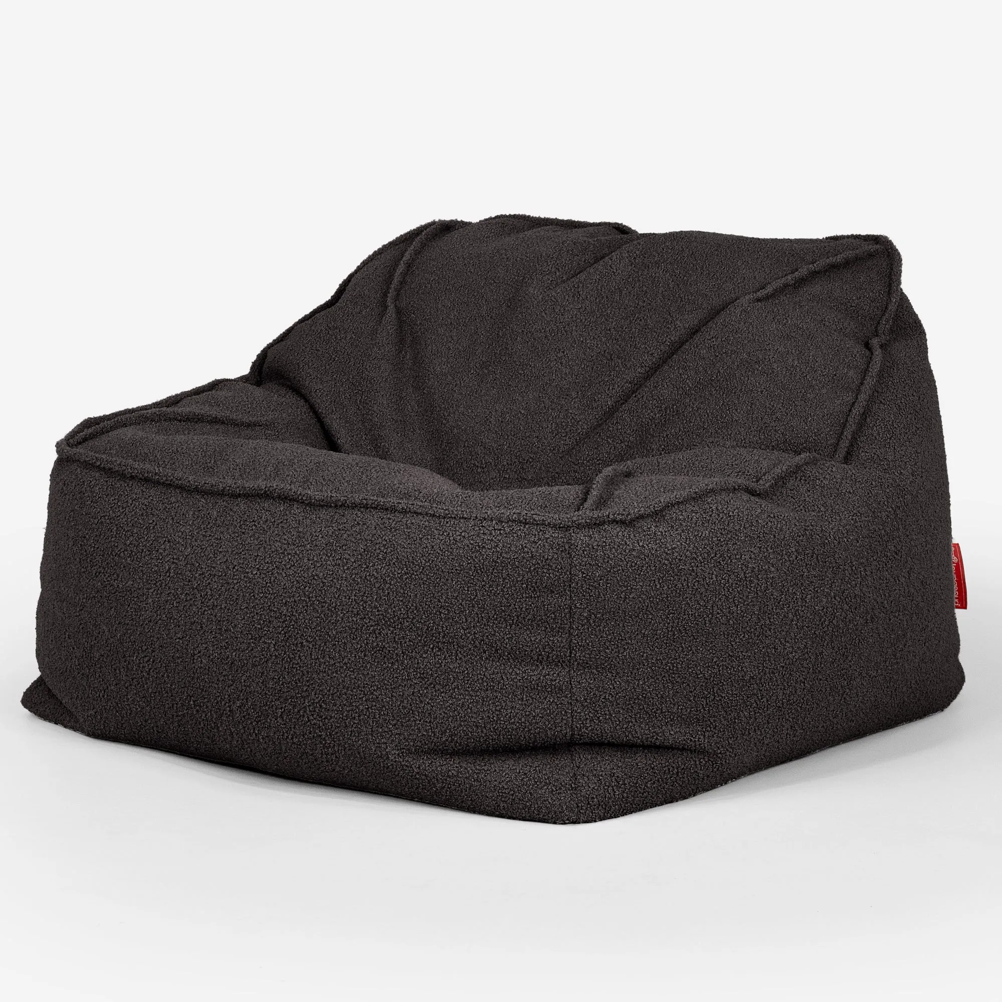 Sloucher Bean Bag Chair - Boucle Graphite Grey