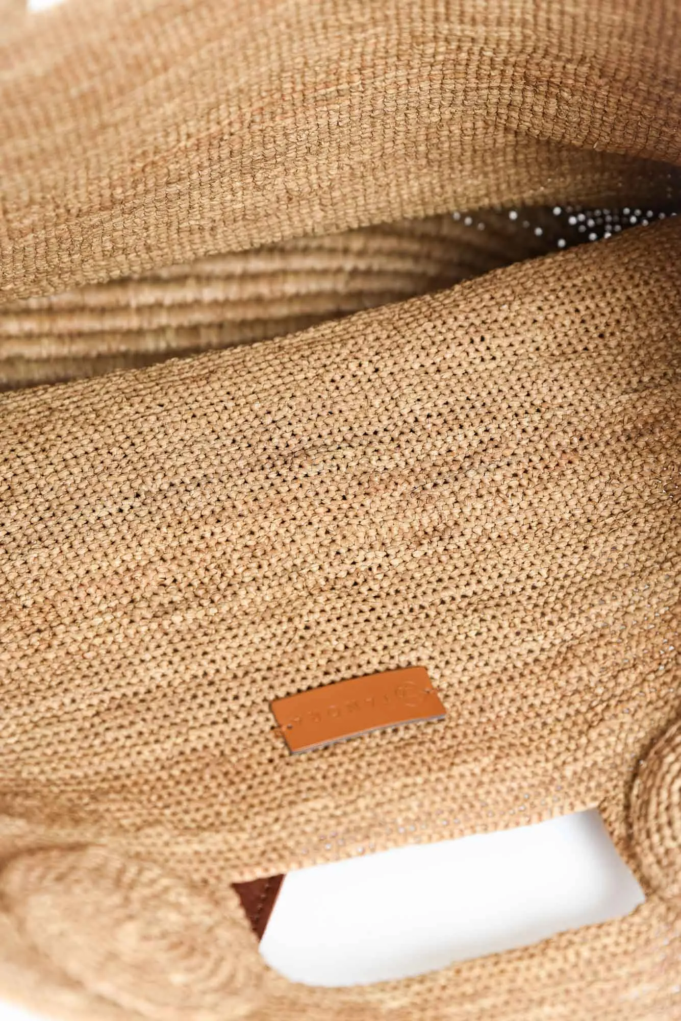 Soa Tan Raffia Shoulder Bag