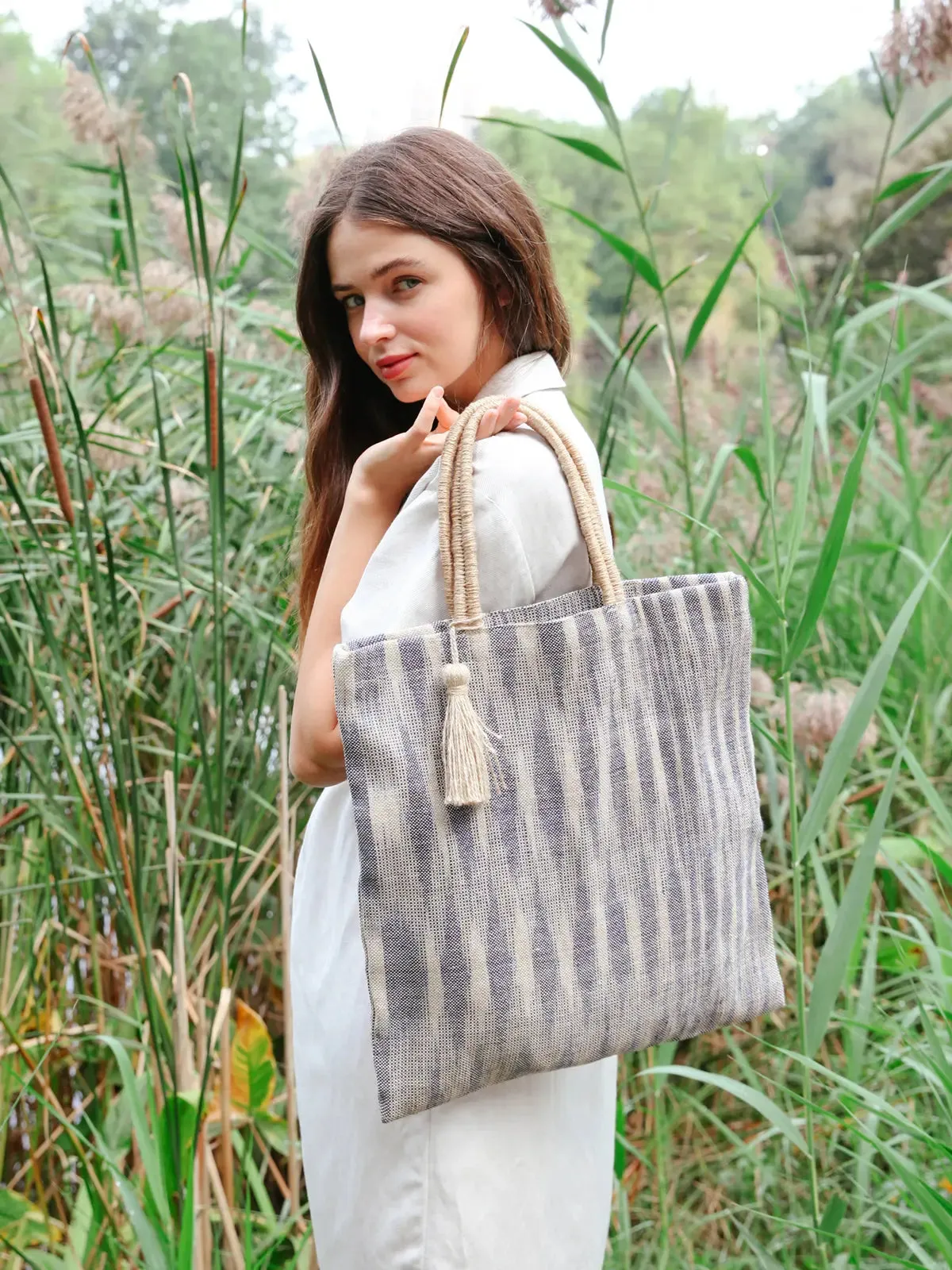 Tote Bag | Handmade Nadi - Blue