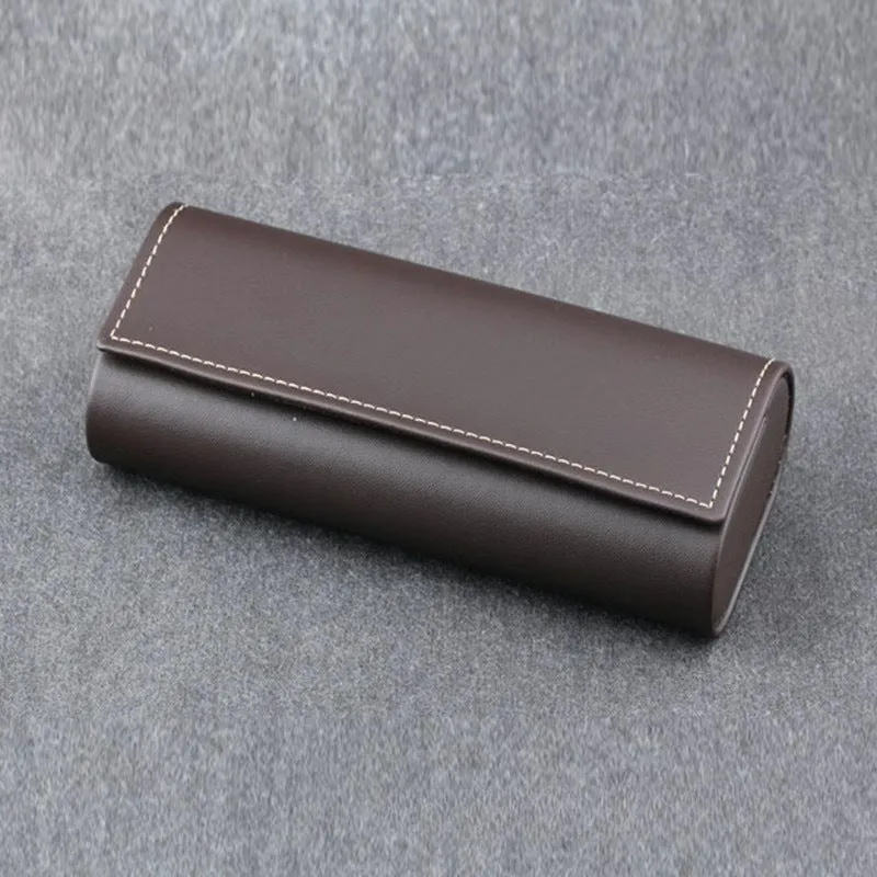 Ultra-light and Simple Leather Anti-pressure Retro Portable Glasses Case