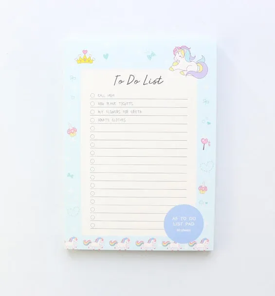 Unicorn To Do List - Memo Pad