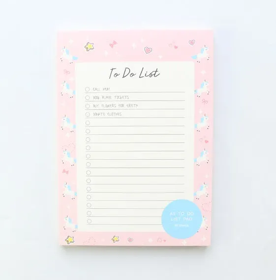 Unicorn To Do List - Memo Pad