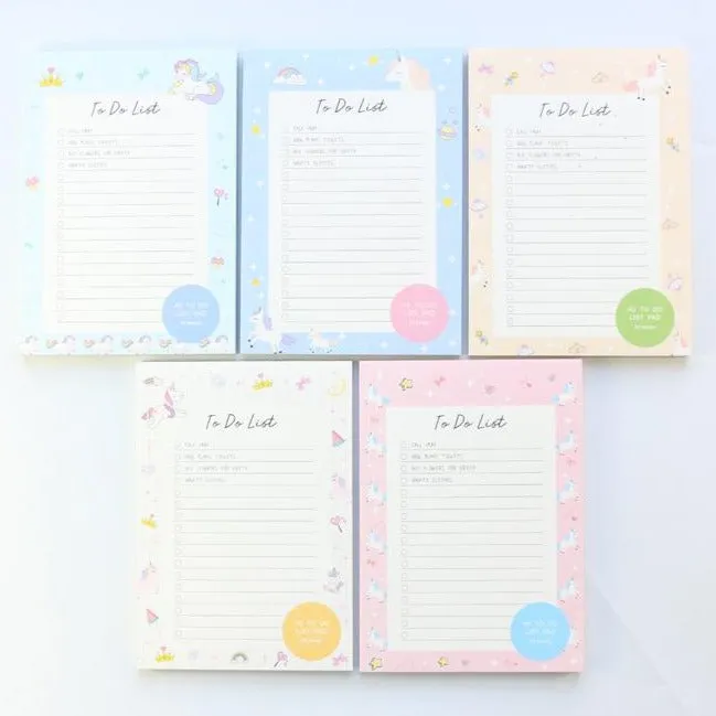 Unicorn To Do List - Memo Pad