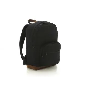 Vintage Style Canvas Teardrop Backpack With Leather Accents