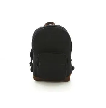 Vintage Style Canvas Teardrop Backpack With Leather Accents