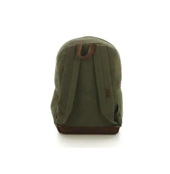 Vintage Style Canvas Teardrop Backpack With Leather Accents