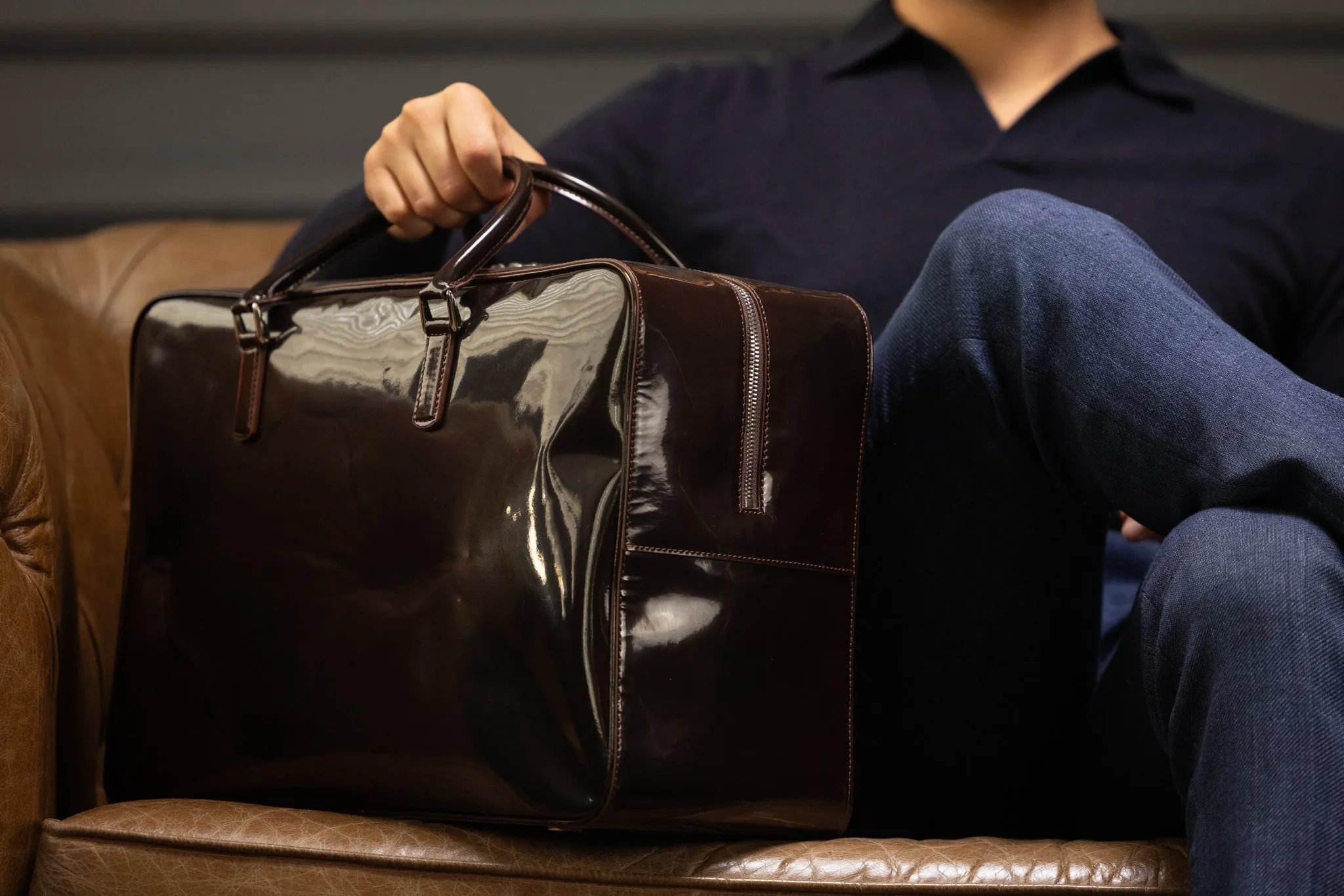 Weekender Bag - Glossy Brown